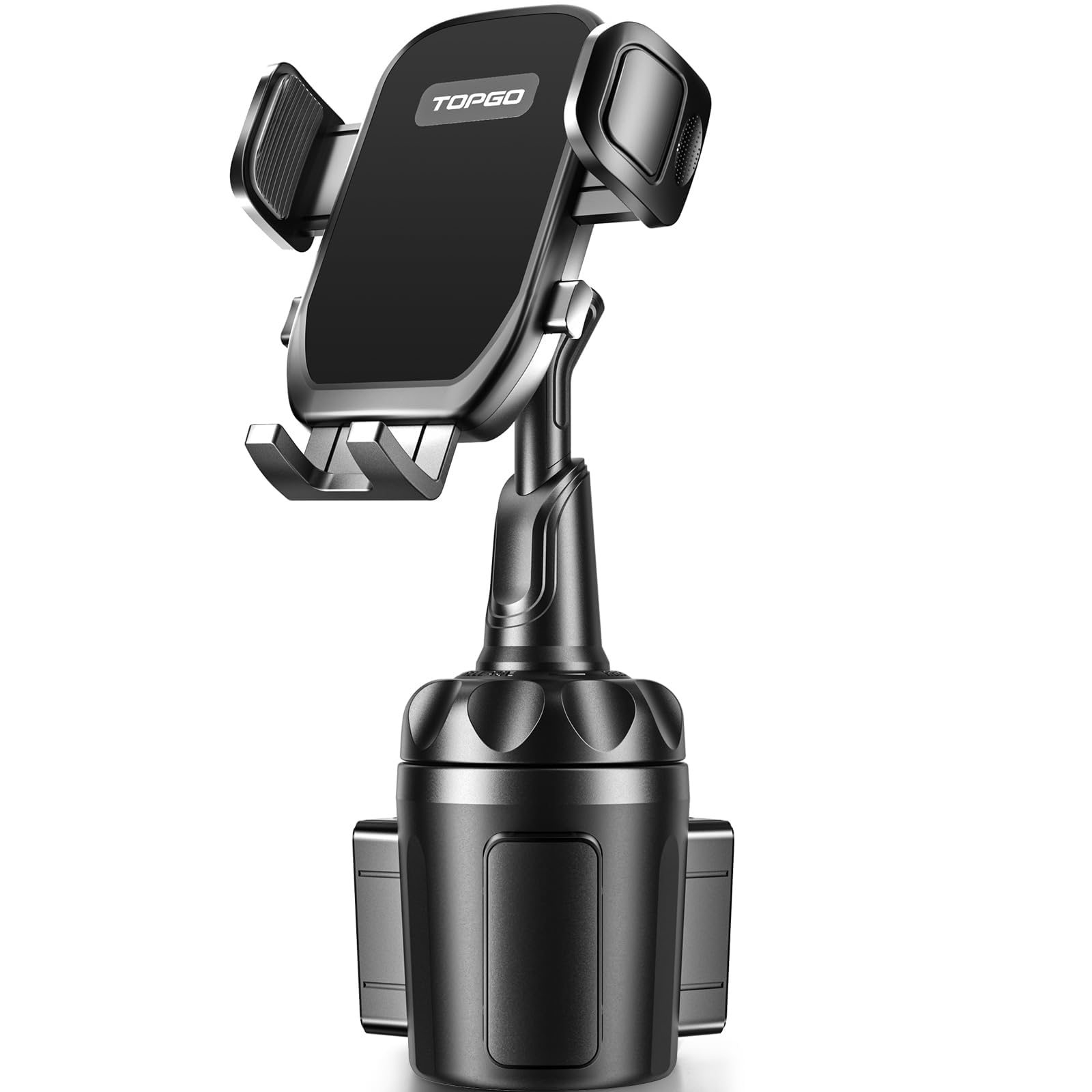 TOPGO Cup Holder Phone Mount, Secure & Stable Cup Phone Holder for Car, Compatible with 4.0" to 7.0" Smartphones, Black