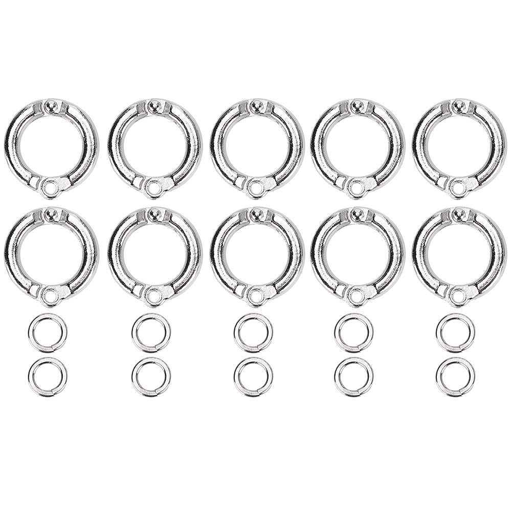 10PCS Anti Escape Parrot Leg Rings Bird Foot Bands Anklet for Outdoor Fly Training, Identification and Activity, Adjustable Metal Rings for Parrots, Small Birds