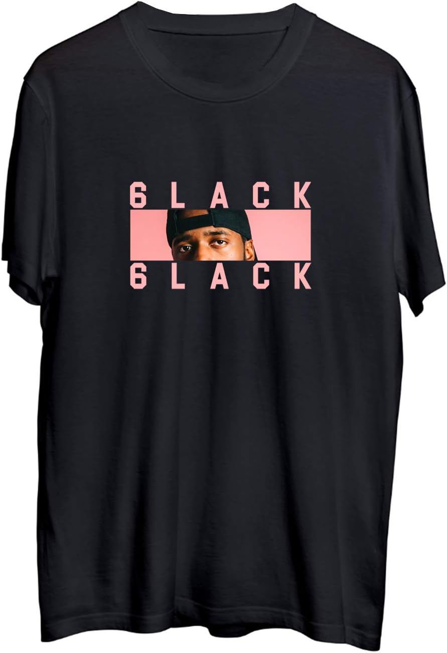 MTNACLOTHING 6lack Rap Music Legend Eyes Band Pink_MA0592 T-Shirt Shirt Men