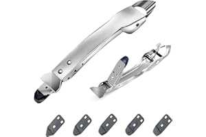 ZFULVO Stainless Steel Upgraded Caulking Tools Kit,4 in 1 Tile Grout Removal Tool,Silicone Sealant Scraper Caulk Remover Finishing Tool for Kitchen Bathroom Window Floor Sink Joint