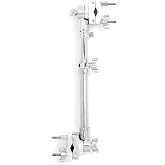 Gibraltar Ultra-Adjust Double Extension Arm, Twin Super Grabber Clamps with Tilters, Connects Drum Racks or Stands Securely with Memory Lock, Heavy-Duty Drum Hardware, 1 Pack (SC-EA250)