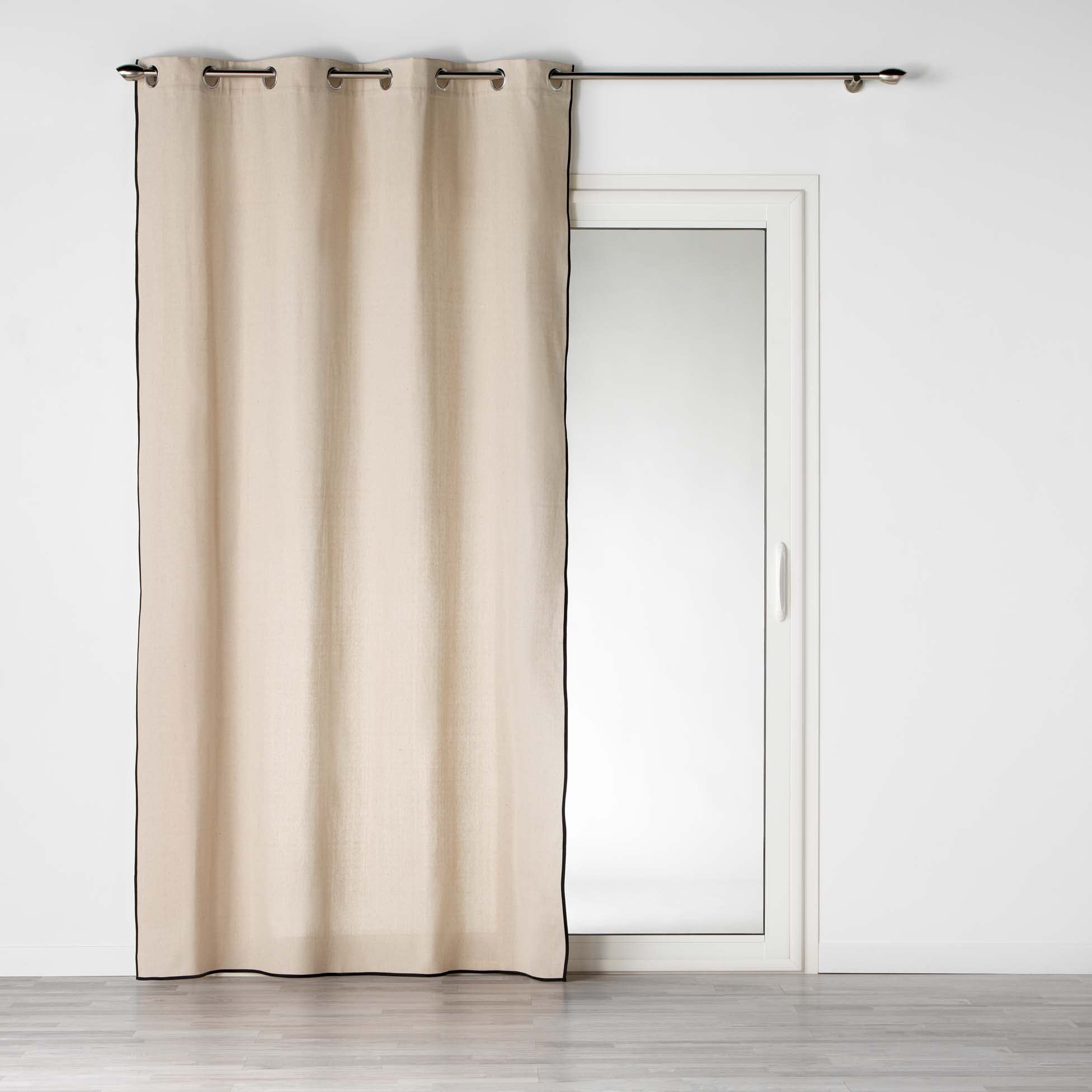 Douceur d'Intérieur, Eyelet Curtain 140 x 240 cm Polycotton Plain Capria