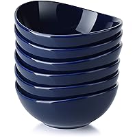 Sweese 123.603 Porcelain Mini Bowls - 4 Ounce for Dipping Sauces, Small Side Dishes - Set of 6, Navy