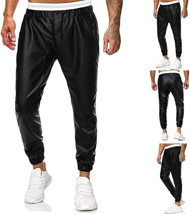 jogger leather pants