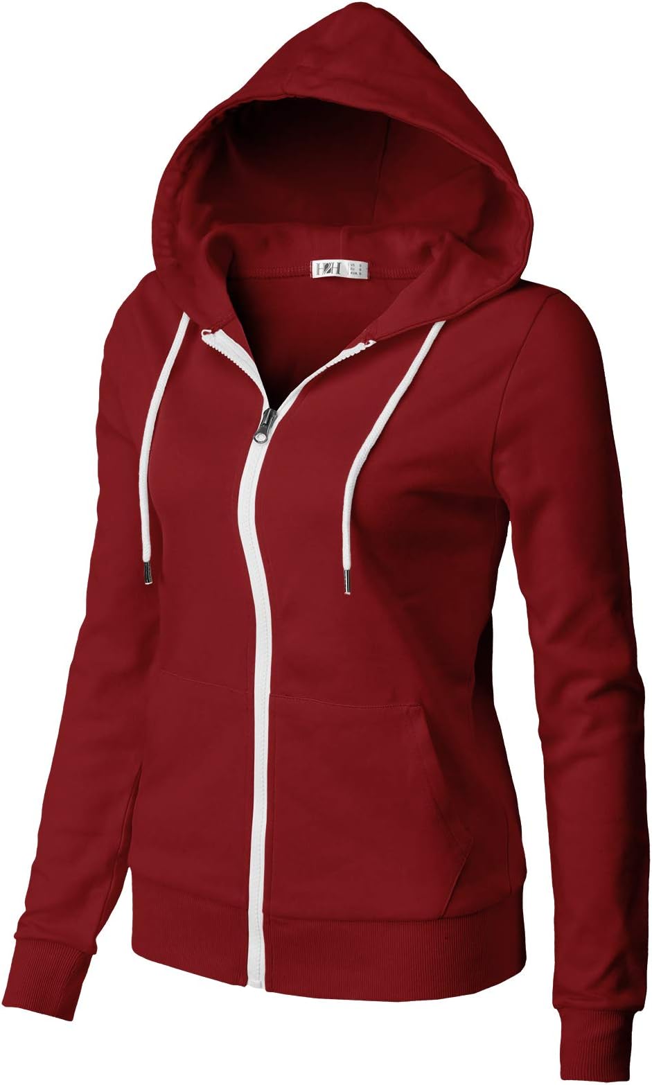 Womens Active Slim Fit Zip up Long Sleeve Hoodie Jacket