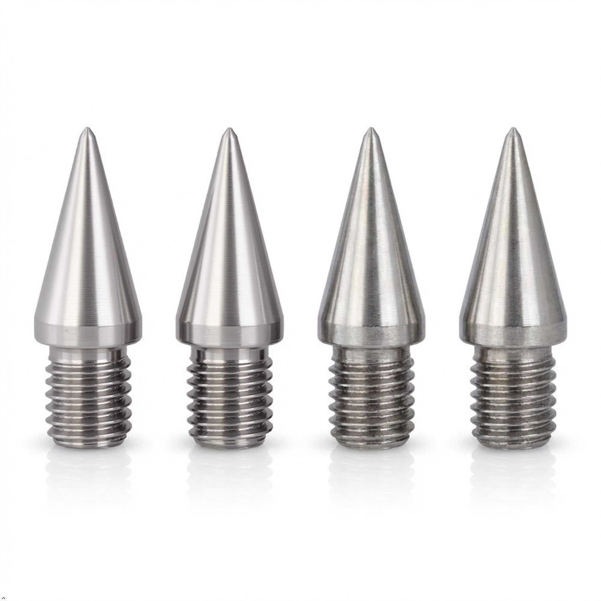 PrecisionGeek - M5 Speaker Tips 10mm Length 10mm Diameter Cone Stainless Steel Suitable for HiFi Speaker Stands Cabinet Soundbar - Set of 4