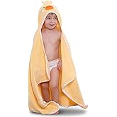 TBEZY Hooded Towel for Kids 100% Cotton Ultra Soft with Unique Animal Design Large for Infants 3-10 Years (Chick)