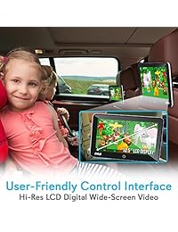 Monitor de coche con reposacabezas con pantalla táctil de Android   Reproductor multimedia universal de 10,5 pulgadas con pantalla LCD de alta resolución, Wifi, Bluetooth   Incluye soporte de montaje para vehículo   Pyle PLDANDHR1053