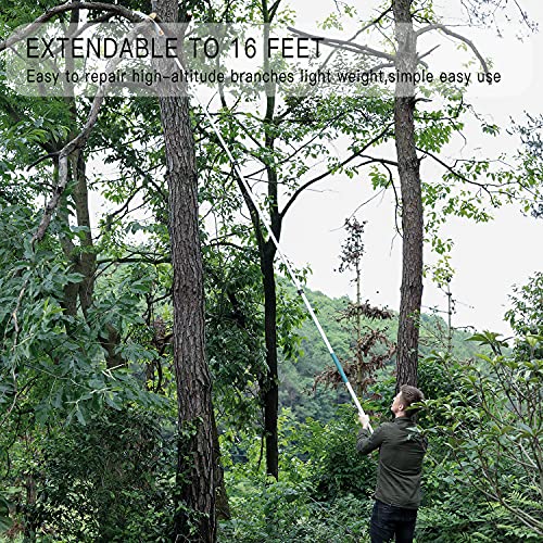 Manual Pole Saw，516 Ft Extendable Tree Pruner/Pole Saws for Tree