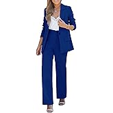LookbookStore 2 Piece Pant Suits for Women Dressy Blazer High Waisted Pants Sets Business Casual Outfits
