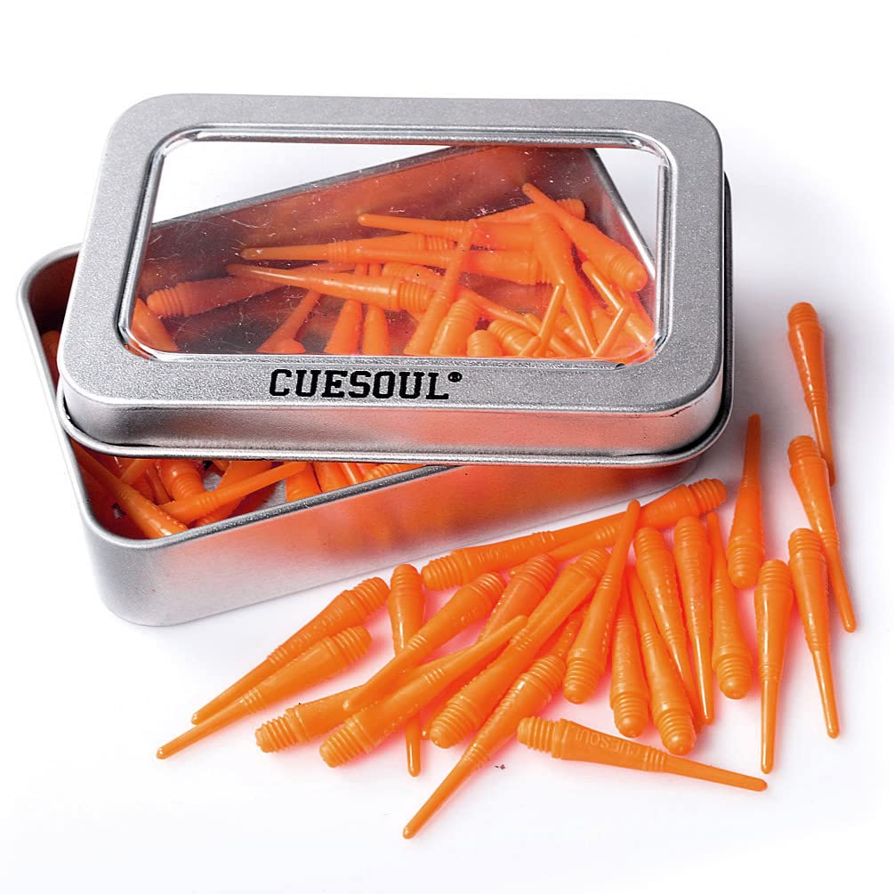 CUESOUL 2BA Soft Tip Dart Points 100-Count（orange）