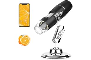 MAFITI Handheld Digital Microscope Wireless Portable for Kids Adults 50x-1000x Magnification with 360 Rotate Stand Compatible with iOS/Android iPhone, iPad