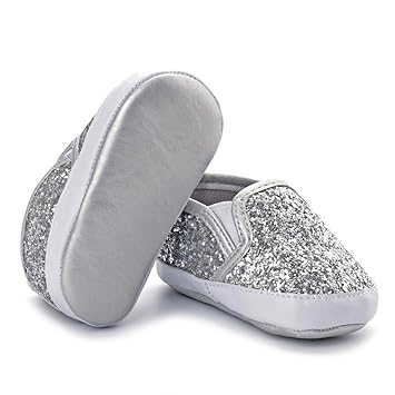 newborn silver shoes
