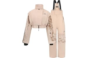 ISEE MIGGA Women Snow Suits Ski Jacket and Pants Set Waterproof Windproof Snowboarding Ski suits Winter Sports Velvet Quilted