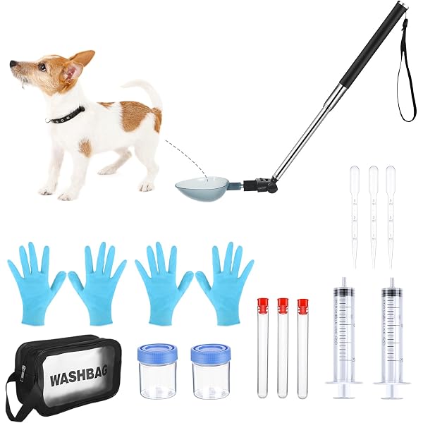 XGKHOM Telescopic Pet Urine Collector – Adjustable Sample Catcher For Dogs & Cats, UTI Testing Kit
