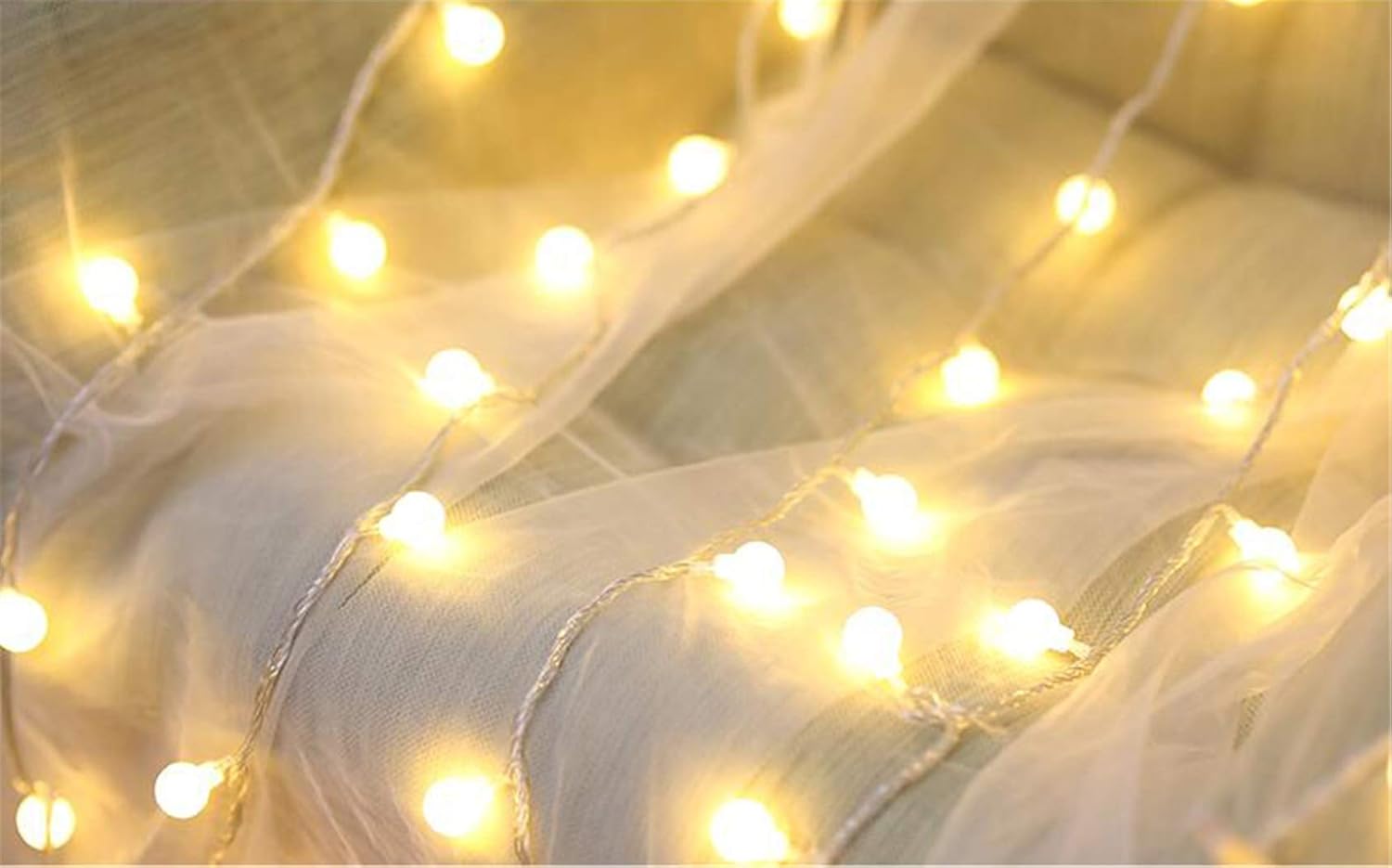 Mosquito Net for Bed, Bed Canopy with 100 led String Lights, Ultra Large Hanging Queen Canopy Bed Curtain Netting for Baby, Kids, Girls Or Adults. 1 Entry,for Single to King Size Beds | Camping: Home & Kitchen