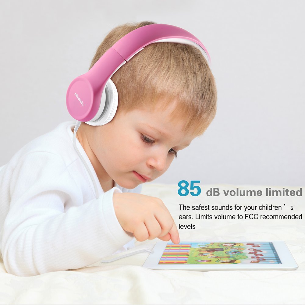 Hisonic Limited Volume Kids Foldable Headphones - Pink