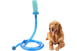 Solinder Slip-On Dog Wash Hose Attachment Handheld Pet Shower Hose for Showerhead Sink 5Ft Hose Length Fits Up to 6 Inch Diam