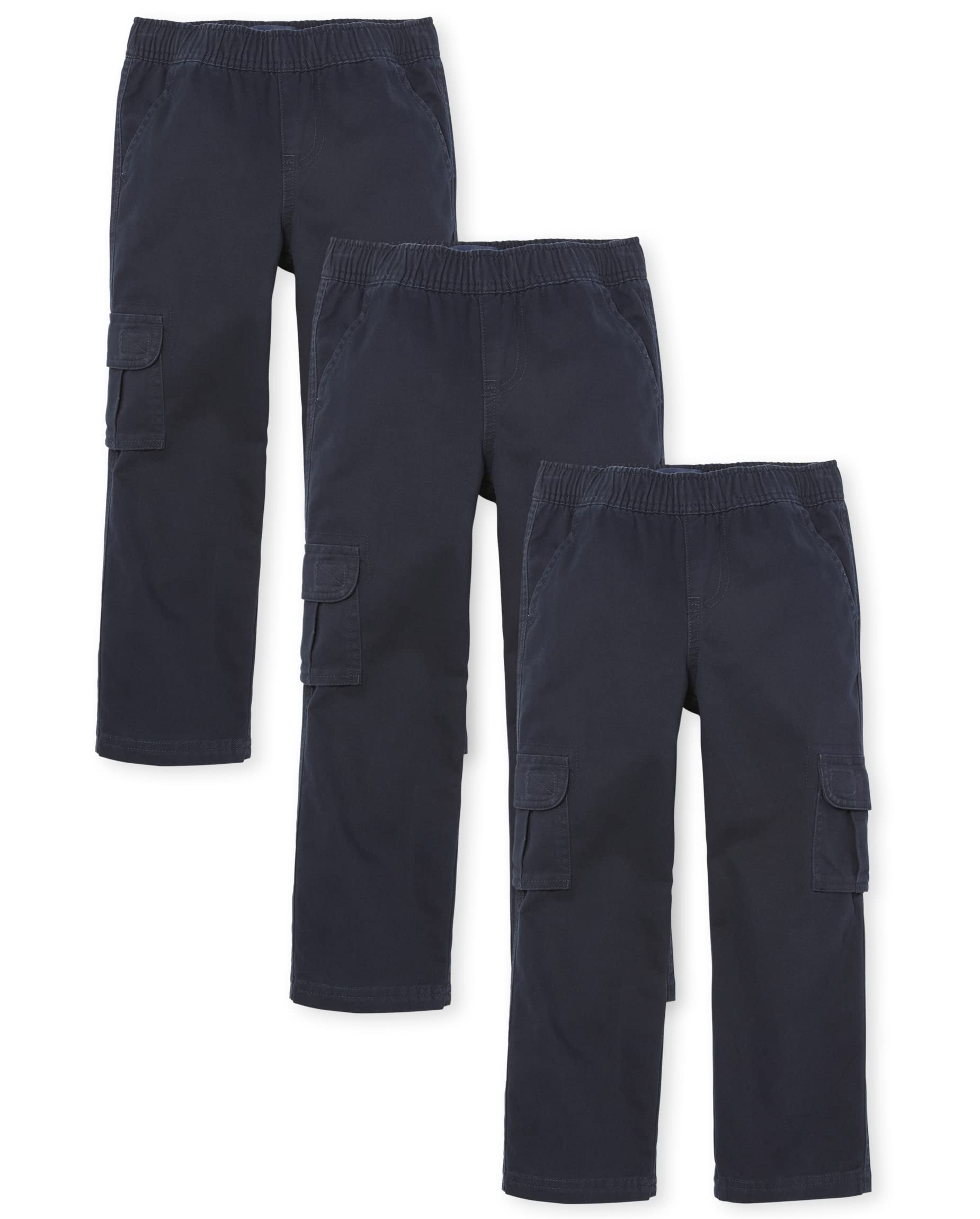 Photo 1 of The Children's Place Boys Pull on Cargo Pants,New Navy 3 Pack,16