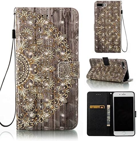 iPhone 8 Plus Case, iPhone 7 Plus Case, Slark Wallet Case [Kickstand][Card Holder] ID Slot[Hand Strap][Flip][For Women] Shockproof Full Protective PU Leather Cover for Apple iPhone 7/8 Plus