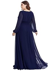 Ever-Pretty Women's Round Neck Long Lantern Sleeves