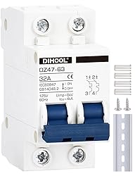 DIHOOL DIN Rail Mount Miniature Circuit Breaker 32