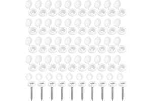 QFWDFCTRENZ 50 PCS White Screw Caps Plastic Hinged Screw Covers Caps, Fold Screws Snap Covers Flip Tops for Screws Protection Waterproof
