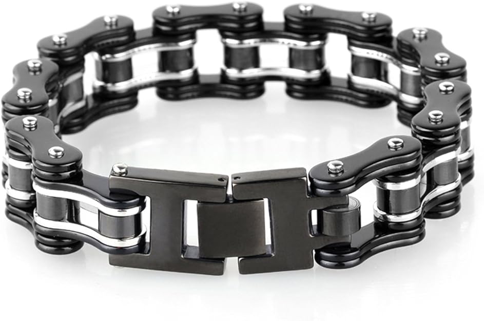 YSM HeavyDuty Bracelet Motorcycle Cuff Bracelet 316L Stainless Steel