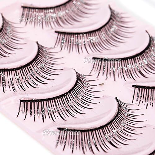 5 Pairs Makeup Glitter Powder Eyelashes Shimmer False Eyelahsh Party Long Soft