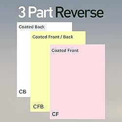 3 Part Reverse Carbonless NCR Paper (5900), 8.5" x