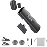 Saramonic Air SE Wireless Mini Microphone for iPhone 17/16/15 &amp; Android, 48kHz/24-bit, AI Noise Cancellation, Clip on Content Creator Microphones for Interview YouTube TikTok Vlogging (2TX + USB-C RX)