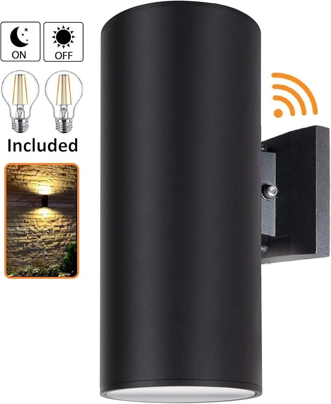 Outdoor Wall Light, ZUUKOLE Exterior Lighting with Dusk to Dawn Sensor 2 Light Bulbs Included Outdoor Wall Light, ZUUKOLE Exterior Lighting with Dusk to Dawn Sensor 2 Light Bulbs Included