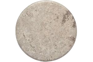 vidaXL Marble Table Top - Gray, Durable, Easy-Clean, Round Shape, Ideal for Indoor Tables, 19.7 Inch Diameter