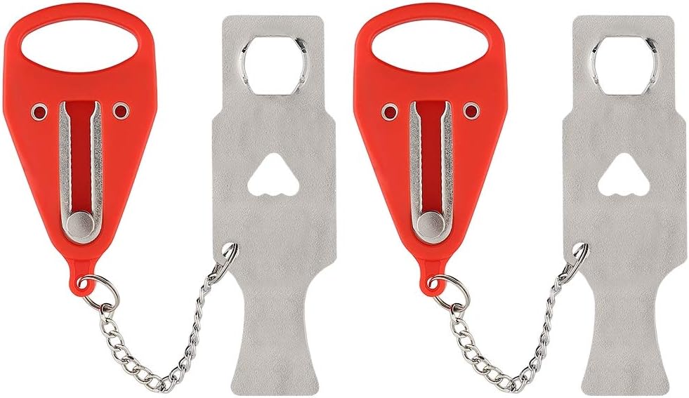 Portable Door Lock,Travel Lock, Add Extra Lock for Additional Safety and Privacy, Solid Heavy Duty Lock Prevent Unauthorized Entry (2 PCS)