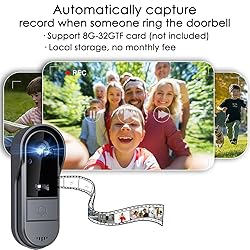 Doorbell Camera Wireless with Monitor for
