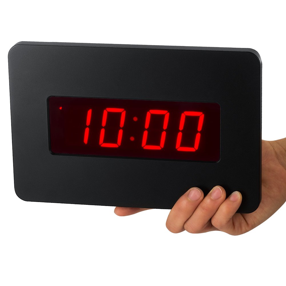 Timegyro Silent Digital Alarm Clock Wall Clock for Bedrooms Operated by