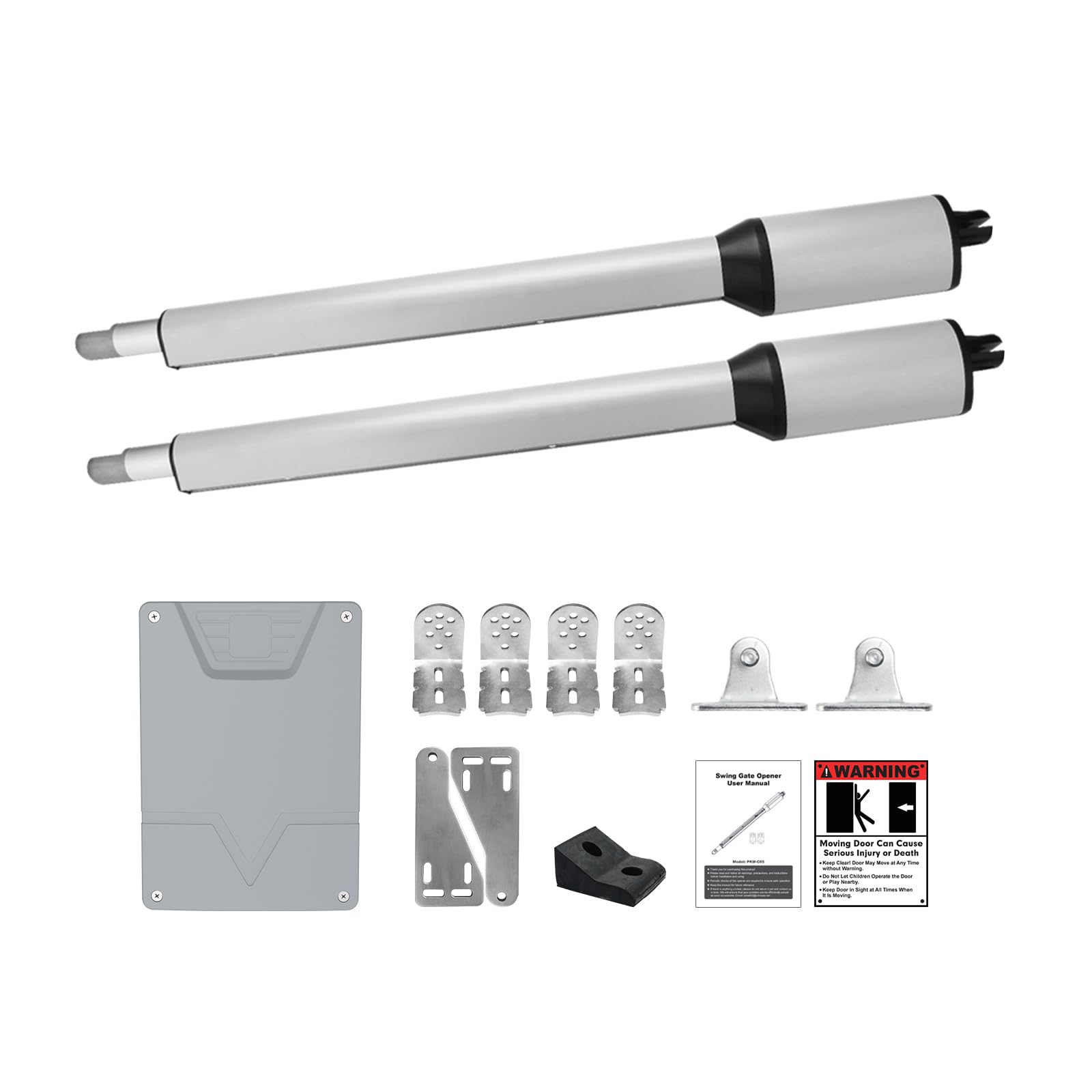 Photo 1 of X X-HOUSE PKM-C05 Automatic Gate Opener Kit with Remote Control Kit for Light to Medium Duty Dual Swing Gates, Motor 40W Electric Gate Opener for Dual Swing Gates up to 770 lbs per Arm AC Powered