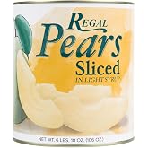 TableTop King #10 Can Sliced Pears in Light Syrup - 6/Case