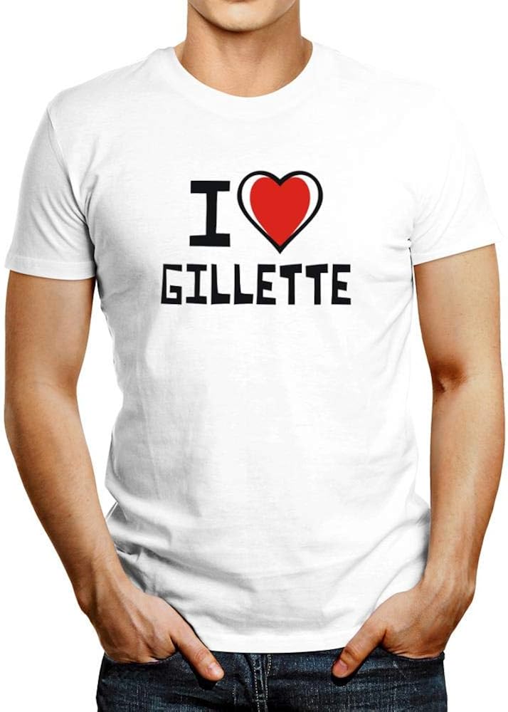 Idakoos I Love Gillette Bicolor Heart T-Shirt