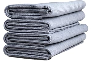 Adam's Polishes Edgeless Microfiber Utility Towel - Edgeless Microfiber Design with Tight Weave Fibers - Great All Purpose Detailing Towel (4 Pack)