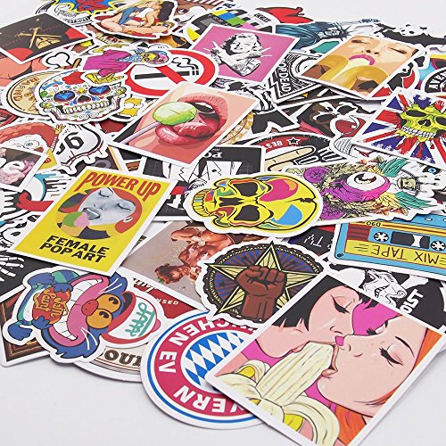 image for Vetroo Car Stickers Set Motorcycle Bicycle Luggage Laptop Decal Graffi
