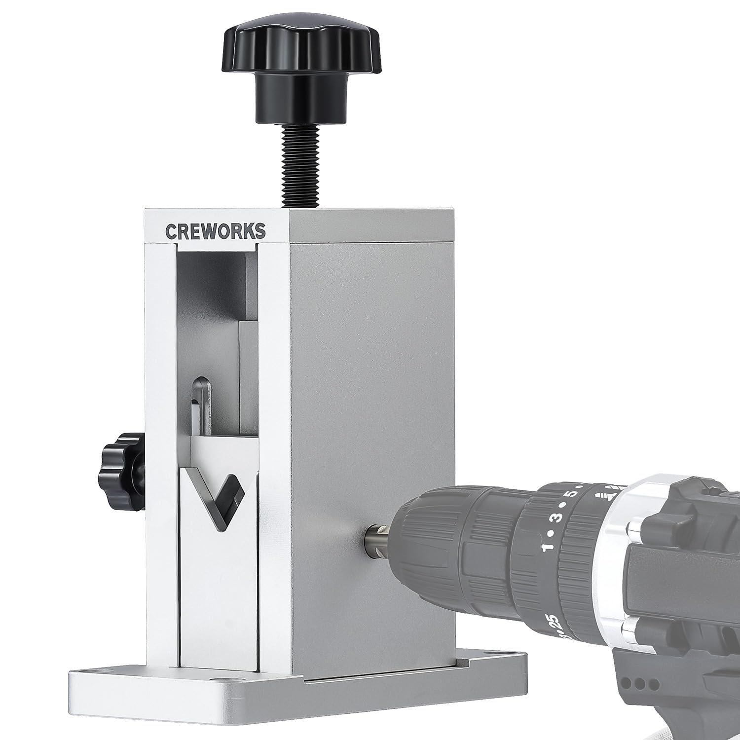 CREWORKS Manual Wire Stripping Machine, Drill Powered Wire Stripper Machine with Adjustable Feed Hole, Portable Cable Stripper Tool with Hand Crank for 1.5-23 mm Scrap Copper Metal Cable Recycling