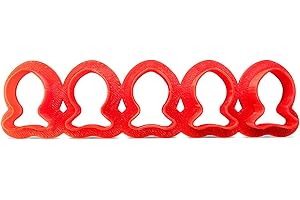 VIKROM Fish Cookie Cutter Multi x5 – Plastic Red Fish Cutters For Cookies, Dough, Bread, Soft Fruits, Soft Veggies and More – Cutters For Mini Fish-Shaped Goods