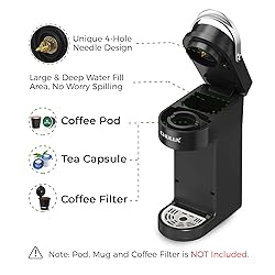 CHULUX Slim Single Serve Coffee Maker for K Cup