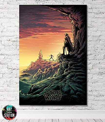 Star Wars The Last Jedi Movie Luke Skywalker Box Framed Canvas Print - Wall Art - Ready To Hang