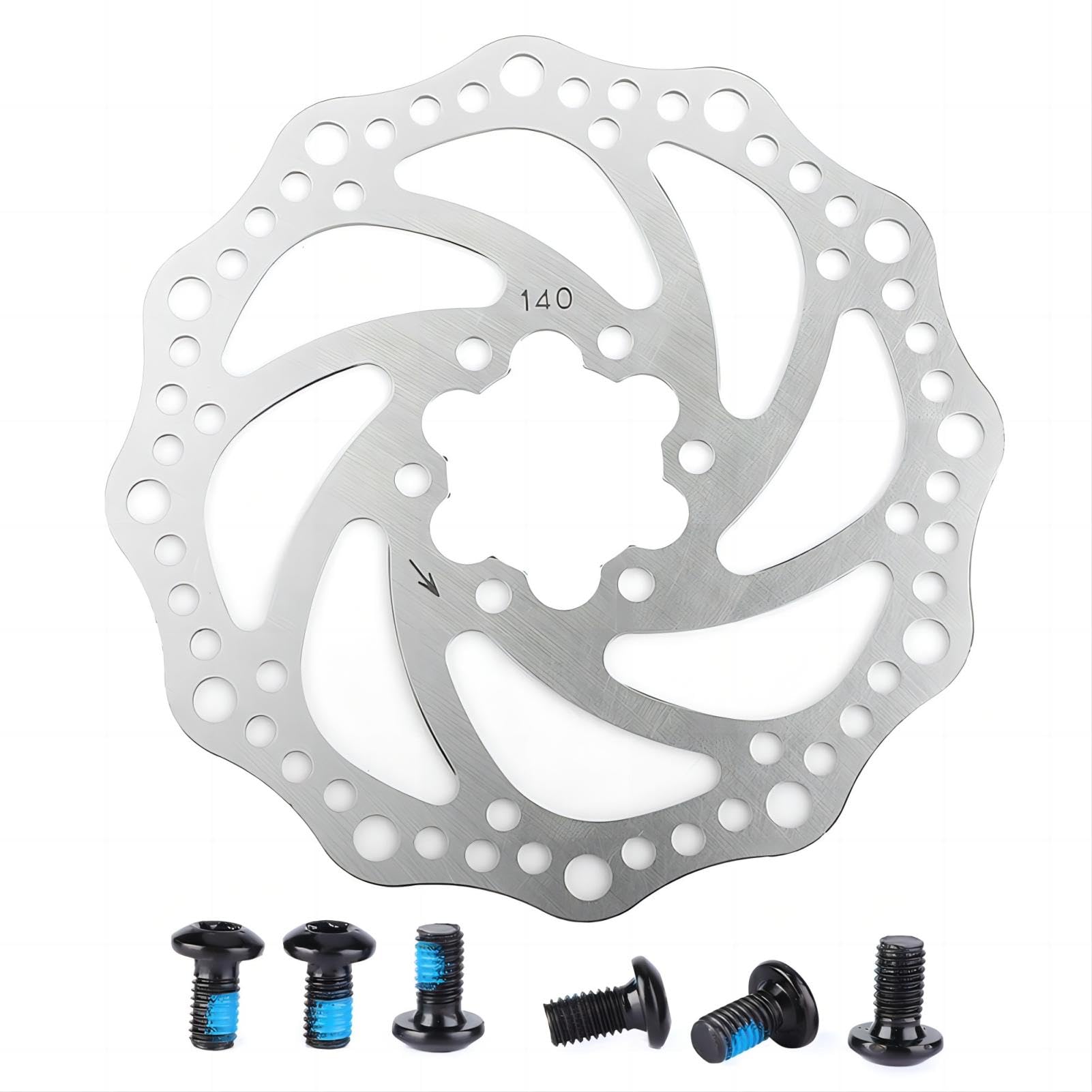 Bike Brake Disc Mountain Bike Stainless Steel Brake Disc Bicycle Brake Pad Braking Part(140mm)