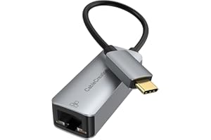 USB C to Cat 5,USB C to RJ 45 Adapter, CableCreation Gigabit Ethernet LAN Network, USB C Ethernet Adapter, (Gray Aluminum) Th