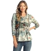 Jess &amp; Jane Women's Cotton Spandex V-Neck Top - KS1