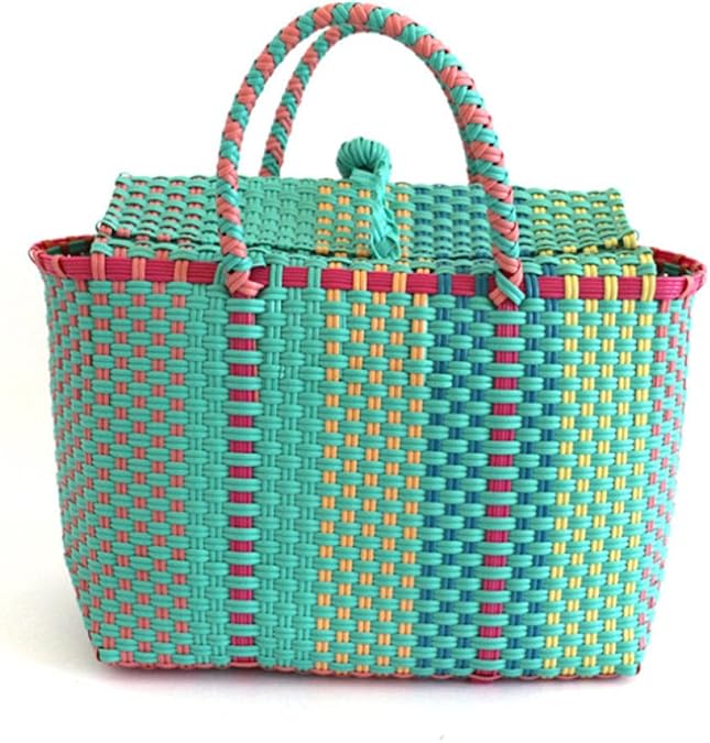 KKLLHSH Bolsos de playa tejidos duraderos para mujer a la moda para