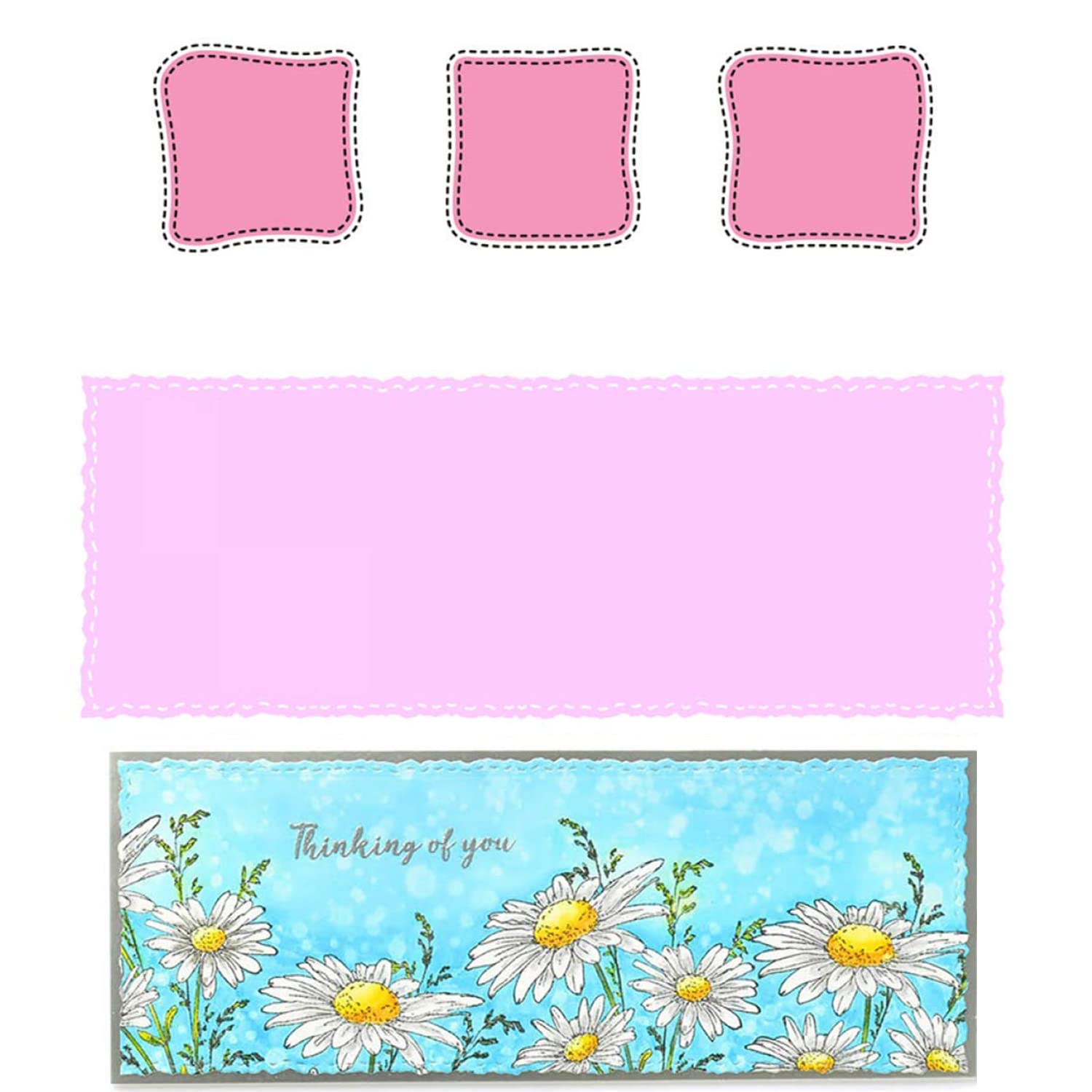 Slimline Rectangle and Irregular Square Metal Cutting Dies for Card Making Embossing Stencils Arts Crafts Die Cuts Template for Scrapbooking Paper Crafting Handmade Crafts Scrapbooking Supplies Album